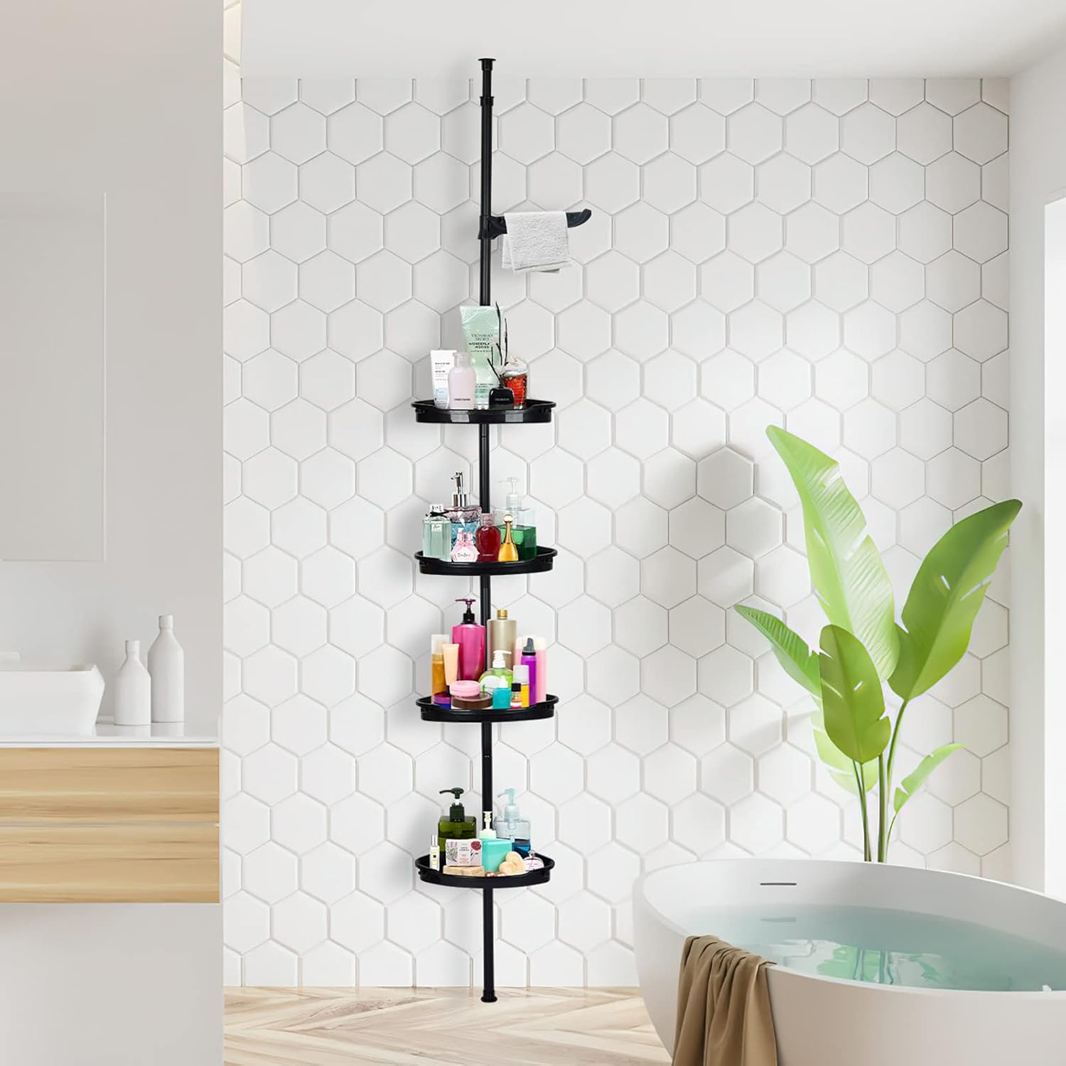 Fishing Rod Telescopic - 4 Tier Corner Shower Caddy Tension