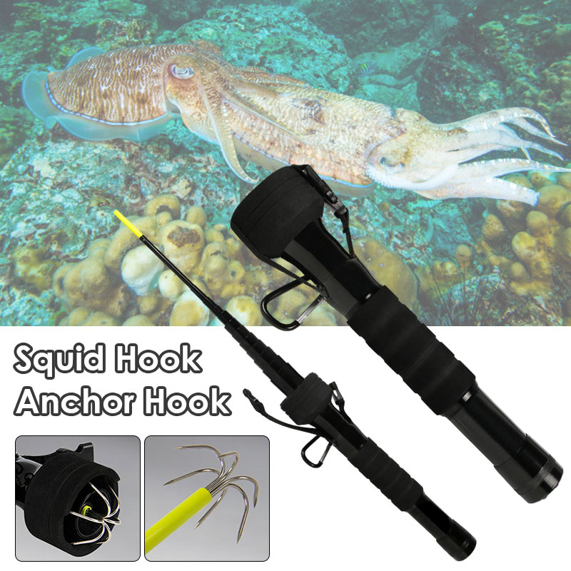 Fishing Rod Telescopic - 4/3M Telescopic Squid Gaff Anchor Hook