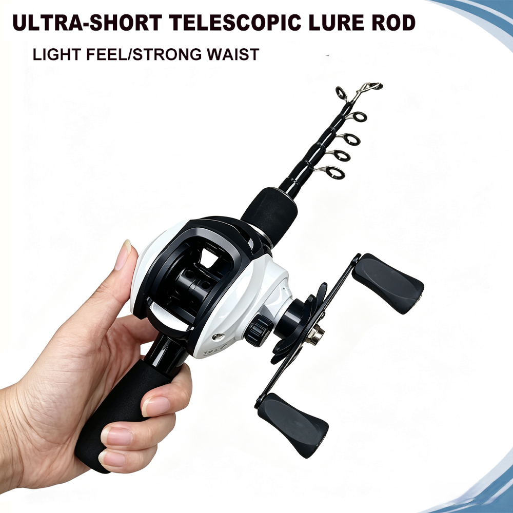 Fishing Rod Spinning - 1.5/1.8m SuperLight65g Telescopic Fishing Rod Reel